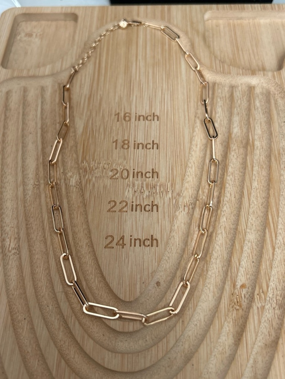 Gold color Paperclip Chain Necklace - Elegant Women’s Jewelry